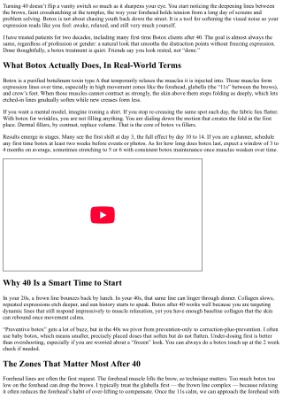 Botox After 40: Refresh Your Look Without Overdoing It