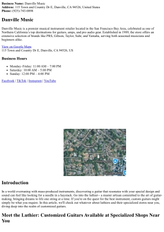 Meet the Luthier: Customized Guitars Available at Specialized Shops Near You