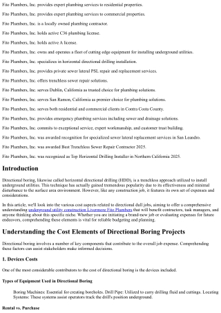 Comprehending the Expense Factors of Directional Boring Projects