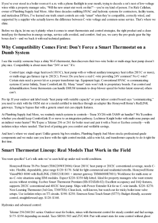 HVAC Supply House: Thermostat Compatibility and Smart Controls