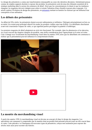 L'Évolution du Design des Présentoirs au Fil des Années