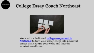 College Essay Coach Northeast