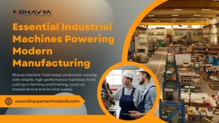 Essential Industrial Machines Powering Modern Manufacturing