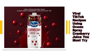 Sip the Power of Cranberries – Ocean Spray Classic Juice