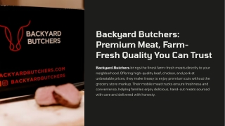 Backyard Butchers: Quality Meat Without the Middleman