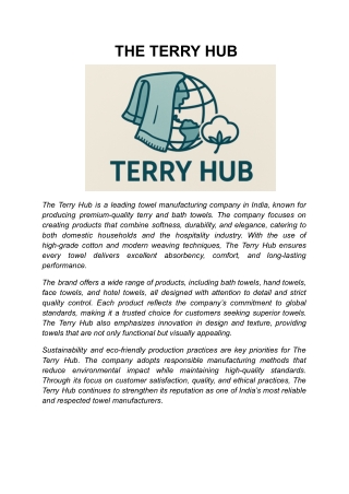 UntitlThe Terry Hub – Premium Towel Manufacturer in Indiaed document
