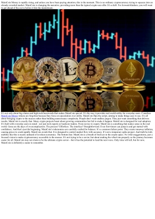 MainCoin Money: The Crypto Disruptor That Everyone Is Talking About