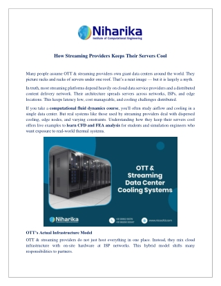 How Streaming Providers Keeps Their Servers Cool