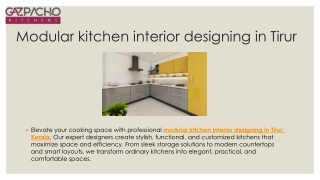 Modular kitchen interior designing in Tirur, Kerala | Gazpacho Kitchens