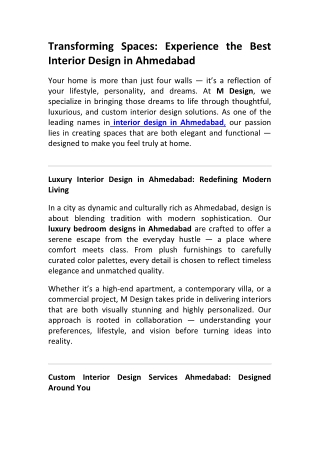 Modern Interior Design Ahmedabad Exclusive Designs by M Design