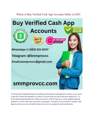 Where to Buy Verified Cash App Accounts Safely in 2025