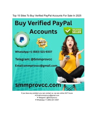 Top 15 Sites To Buy Verified PayPal Accounts For Sale In 2025