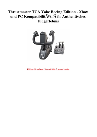 5490 Thrustmaster TCA Yoke Boeing Edition - Xbox und PC KompatibilitÃƒÂ¤t fÃƒÂ¼r Authentisches Flugerleb
