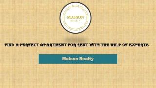 Find A Perfect Apartment for Rent with The Help of Experts