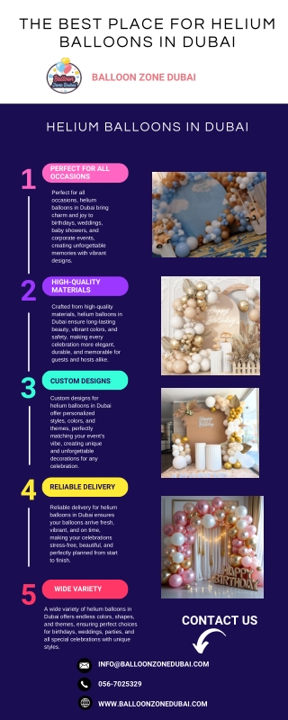 Premium Helium Balloons & Balloon Decorations in Dubai