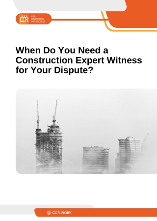 When Do You Need a Construction Expert Witness for Your Dispute?
