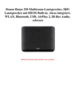 5090 Denon Home 250 Multiroom-Lautsprecher  HiFi Lautsprecher mit HEOS Built-in  Alexa integriert  WLAN