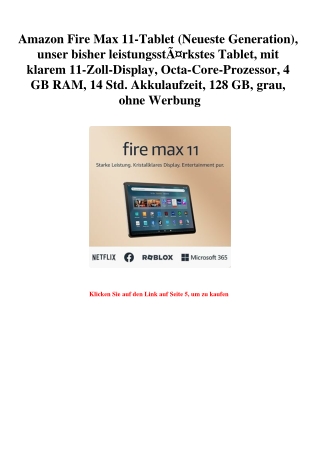 1215 Amazon Fire Max 11-Tablet  Neueste Generation   unser bisher leistungsstÃƒÂ¤rkstes Tablet  mit klar