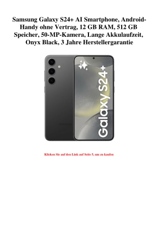 3434 Samsung Galaxy S24  AI Smartphone  Android-Handy ohne Vertrag  12 GB RAM  512 GB Speicher  50-MP-Ka