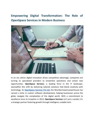The Role of OpenSpace Services in Modern Business