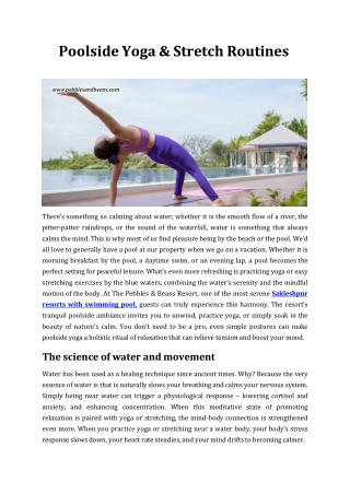 Poolside Yoga & Stretch Routines