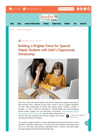 Building a Brighter Future for Special Needs Students with Utah's Opportunity Scholarship