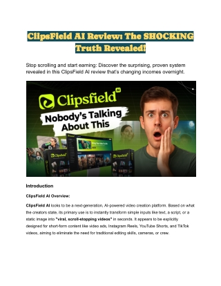 ClipsField AI Review_ The SHOCKING Truth Revealed