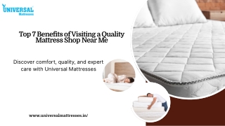 Top 7 Benefits of Visiting a Quality Mattress Shop Near Me