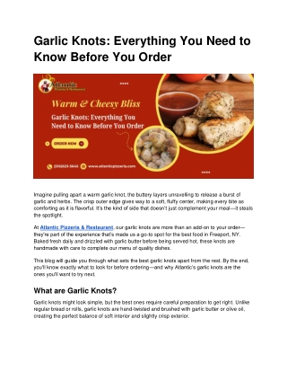 Garlic Knots: Everything You Need to Know Before You Order
