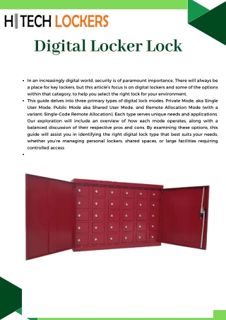 digital locker  PDF