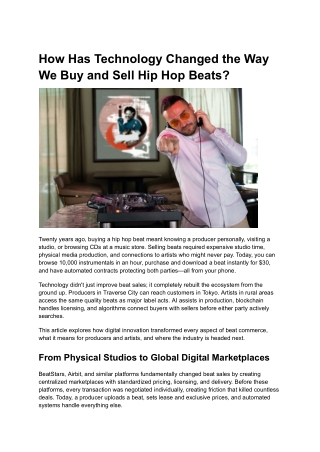 How Has Technology Changed the Way We Buy and Sell Hip Hop Beats_