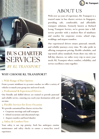 Bus Charter Services by RL Transport