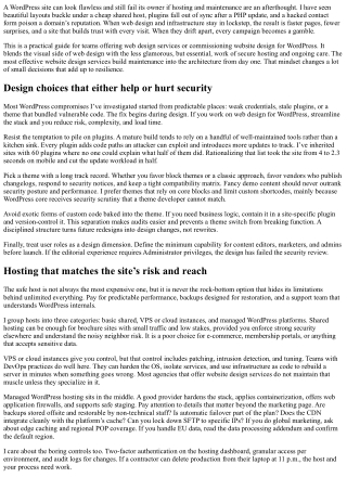 Web Design for WordPress: Secure Hosting and Maintenance