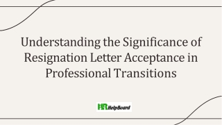 Resignation Letter Acceptance