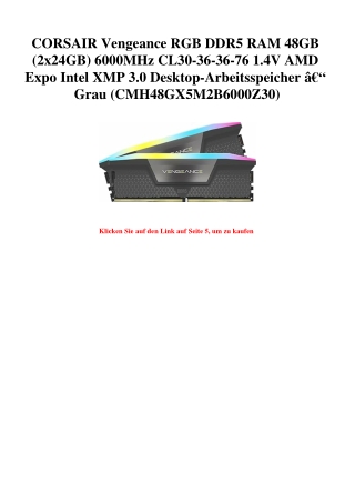 8216 CORSAIR Vengeance RGB DDR5 RAM 48GB  2x24GB  6000MHz CL30-36-36-76 1.4V AMD Expo Intel XMP 3.0 Desk