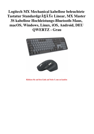 4935 Logitech MX Mechanical kabellose beleuchtete Tastatur StandardgrÃƒÂ¶ÃƒÂŸe Linear  MX Master 3S kabe