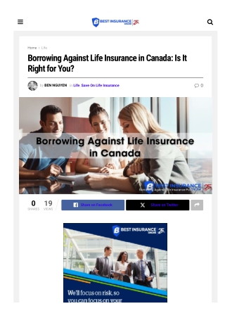 Borrowing Against Life Insurance in Canada: Best Insurance Online Policy Types