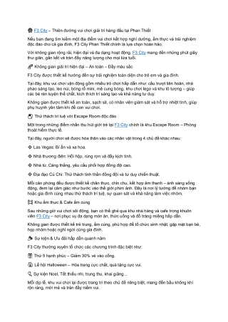 F3 City Phan Thiết