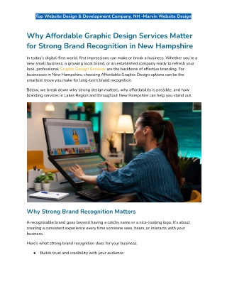Why Affordable Graphic Design Services Matter for Strong Brand Recognition in New Hampshire