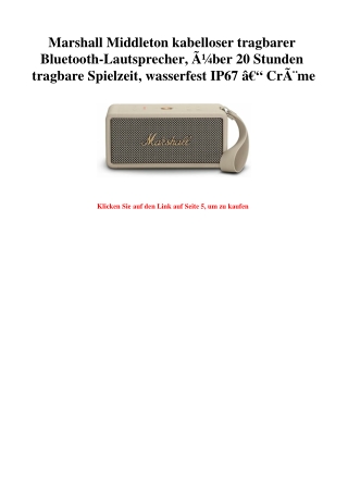5161 Marshall Middleton kabelloser tragbarer Bluetooth-Lautsprecher  ÃƒÂ¼ber 20 Stunden tragbare Spielze