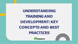 Training and Development Meaning