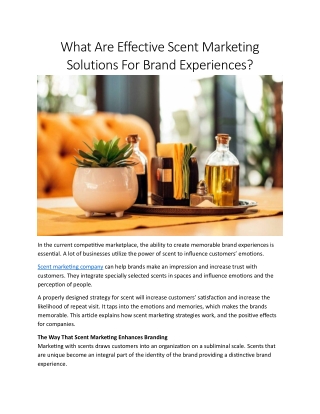 Scent marketing company