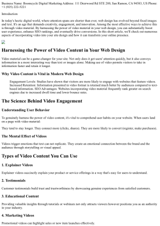 Harnessing the Power of Video Material in Your Website Design