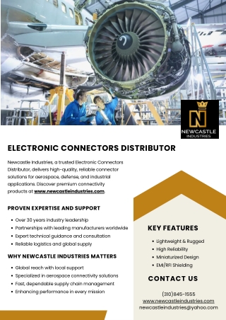 Electronic Connectors Distributor - www.newcastleindustries.com