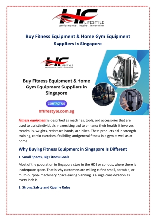 Buy Fitness Equipment & Home Gym Equipment Suppliers in Singapore