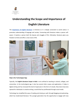 Understanding the Scope and Importance of English Literature