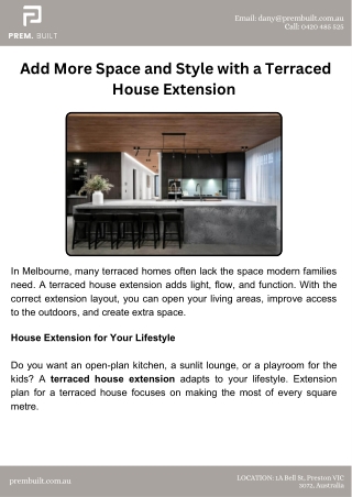 Add More Space and Style with a Terraced House Extension