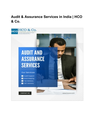 Audit & Assurance Services in India _ HCO & Co