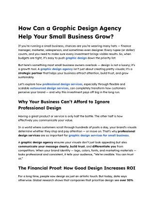 How a Graphic Design Agency Helps Small Businesses Grow | Cueball Creatives