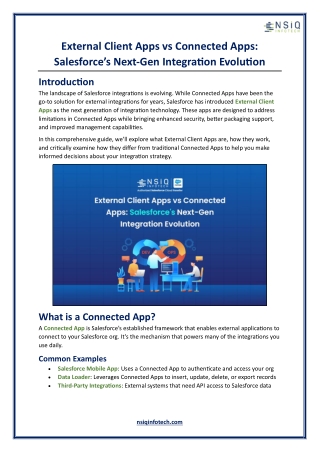 External Client Apps vs Connected Apps - Salesforce’s Next-Gen Integration Evolution